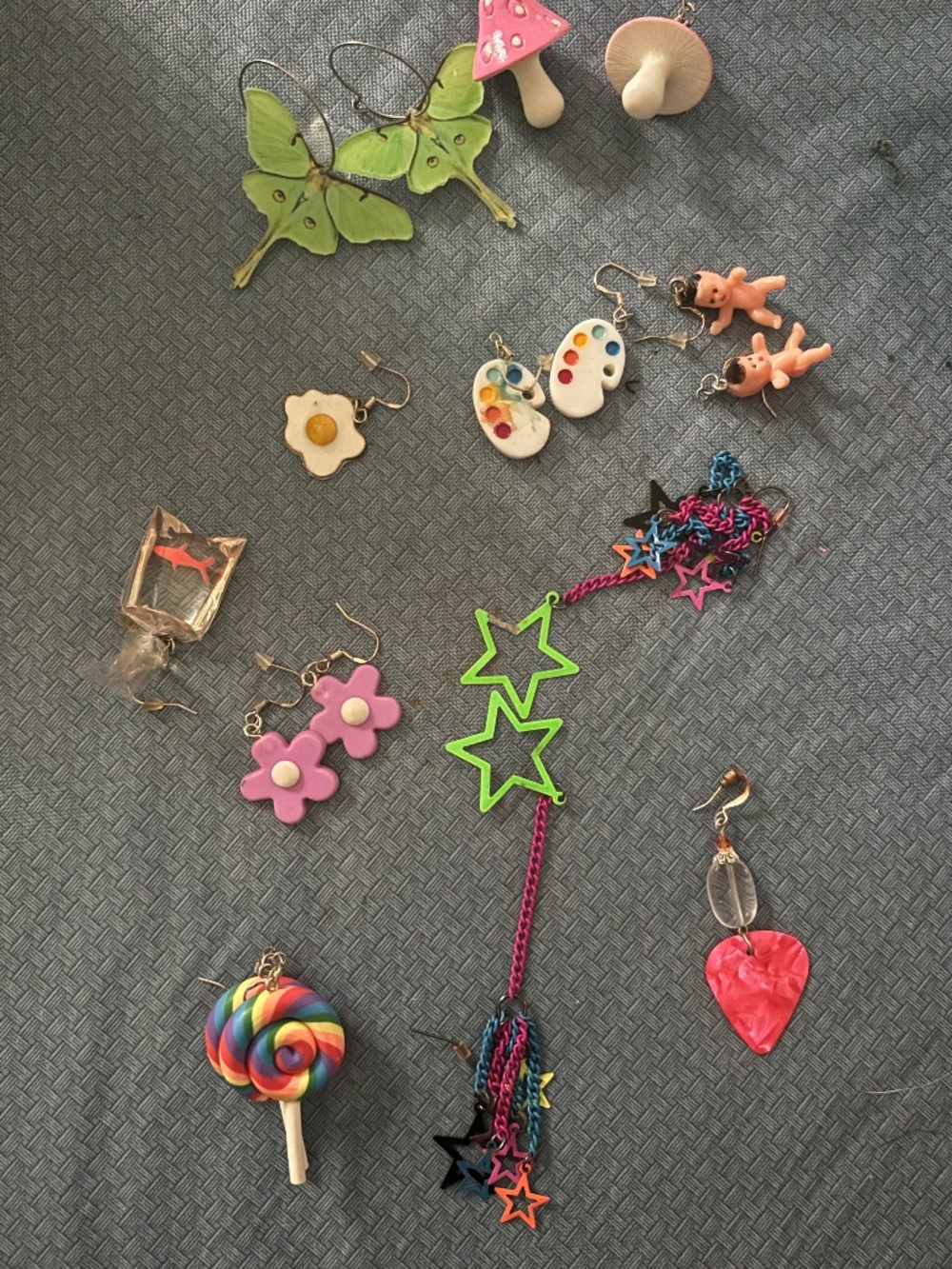 Bundle lot deal! Whimsy whimsical earrings Y2K rainbow scenecore kidcore